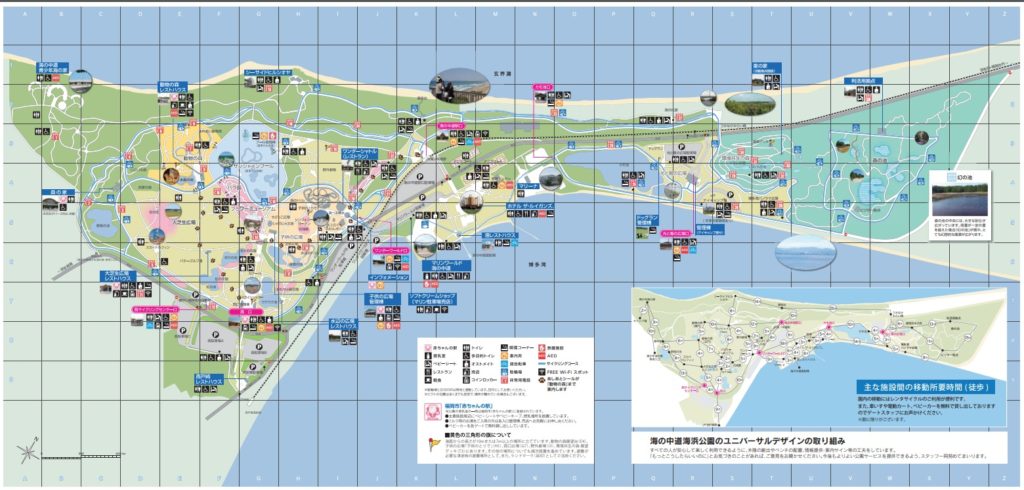 福岡市東区の海の中道海浜公園の地図